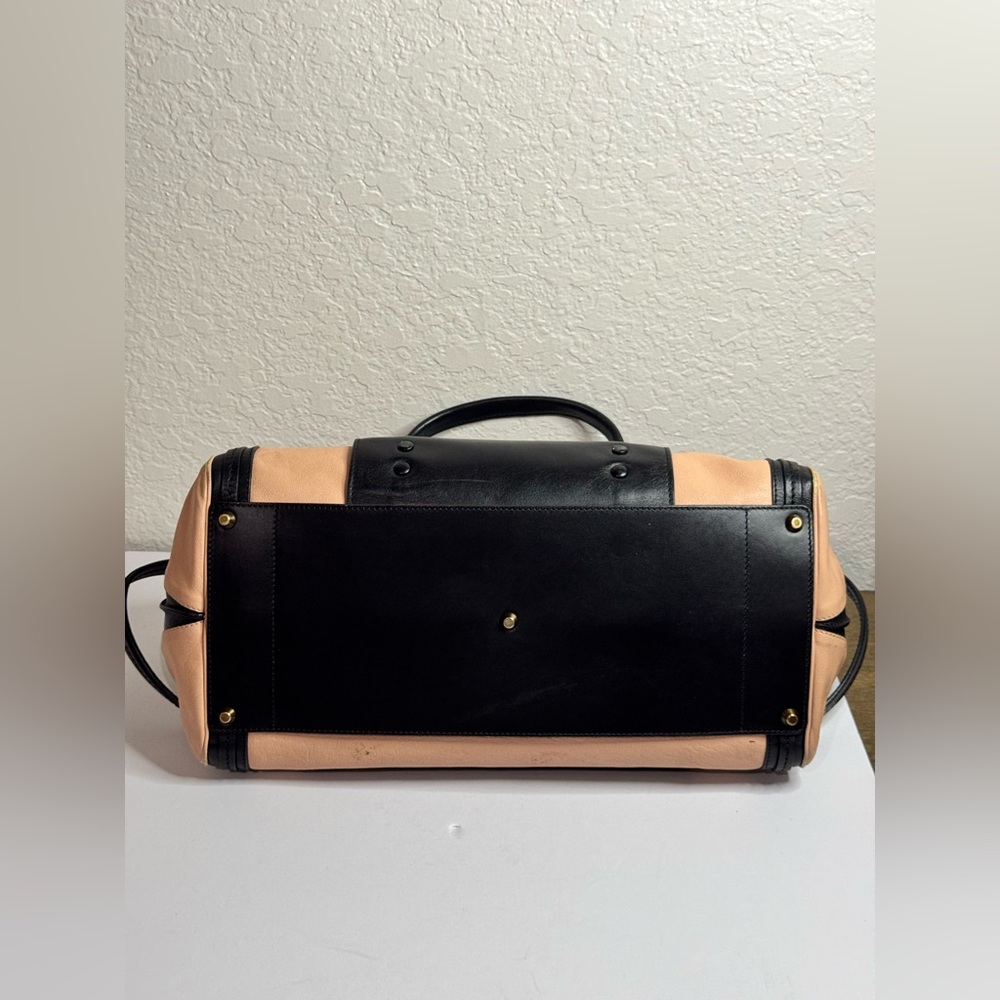 Chloe Alice Satchel Hand Bag Leather 2way Black Pink - Picture 6 of 14